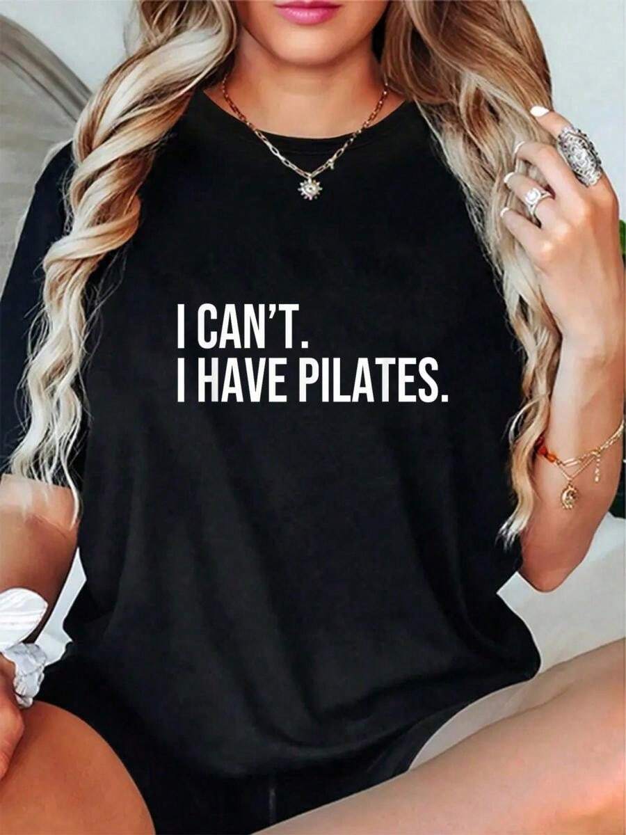 Pilates & Yoga Vertebrasana - 100% Cotton Casual Short Sleeve Tee