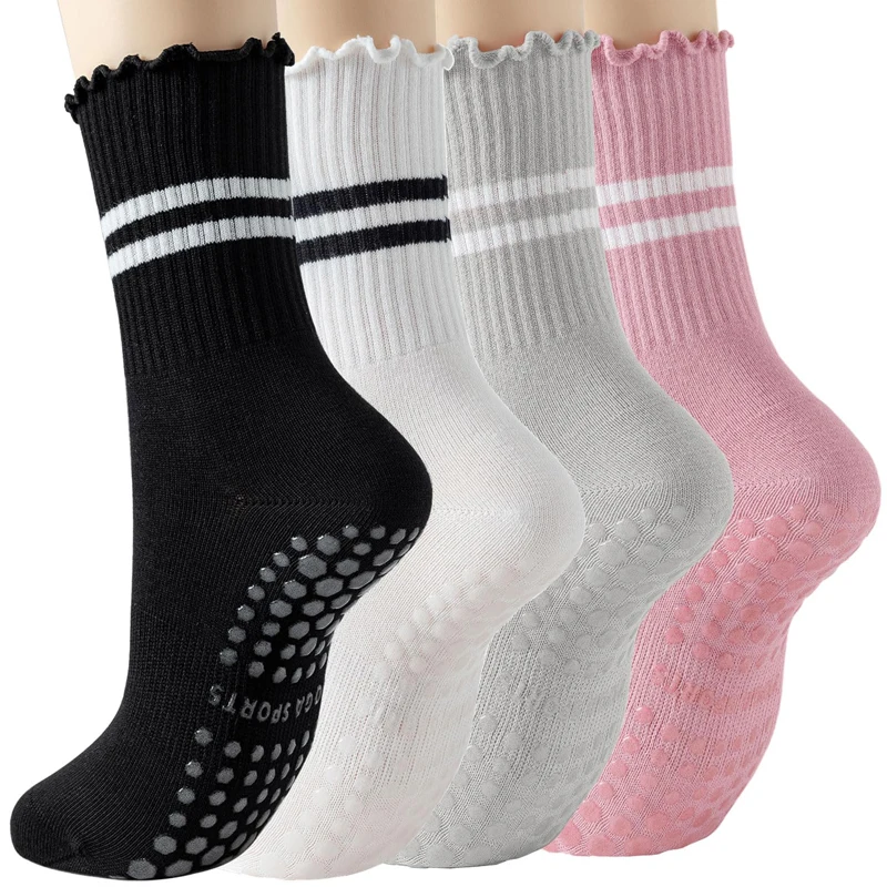 Pilates Yoga Youtube - Winter Socks Women Floor Socks Grip
