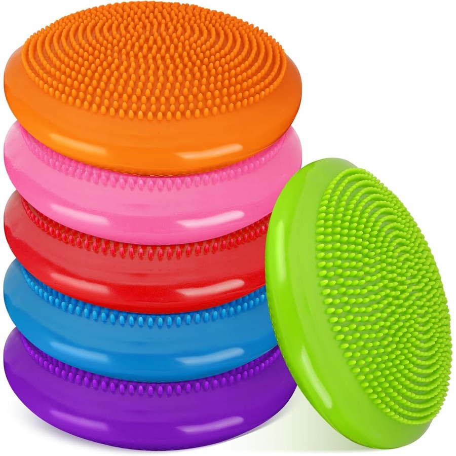 Exercise Disc Inflatable - 6 Pcs Wiggle Seat Inflated Wobble