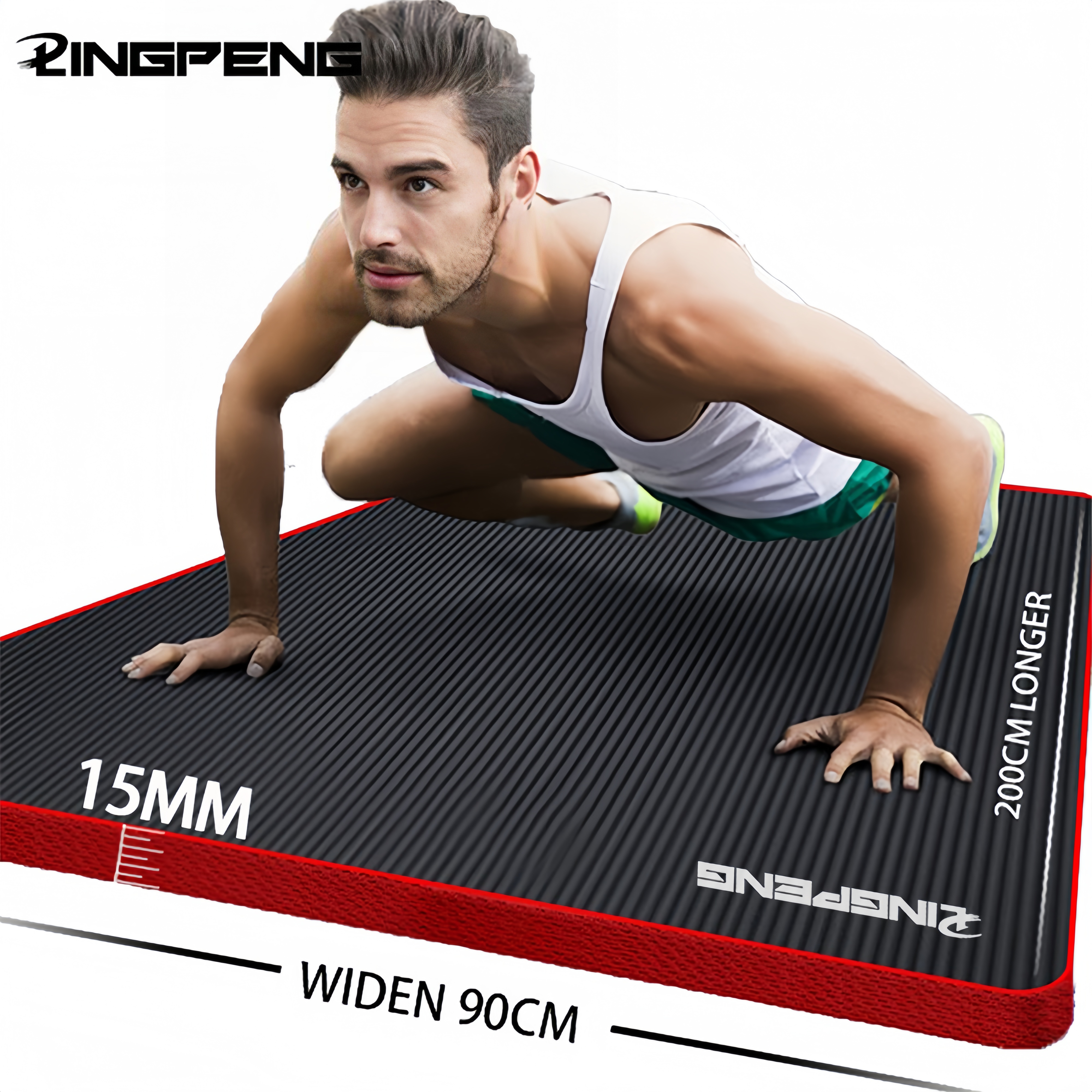 Pilates Yoga Mat Thickness - Yoga Mat Anti-skid Sports Fitness NBR