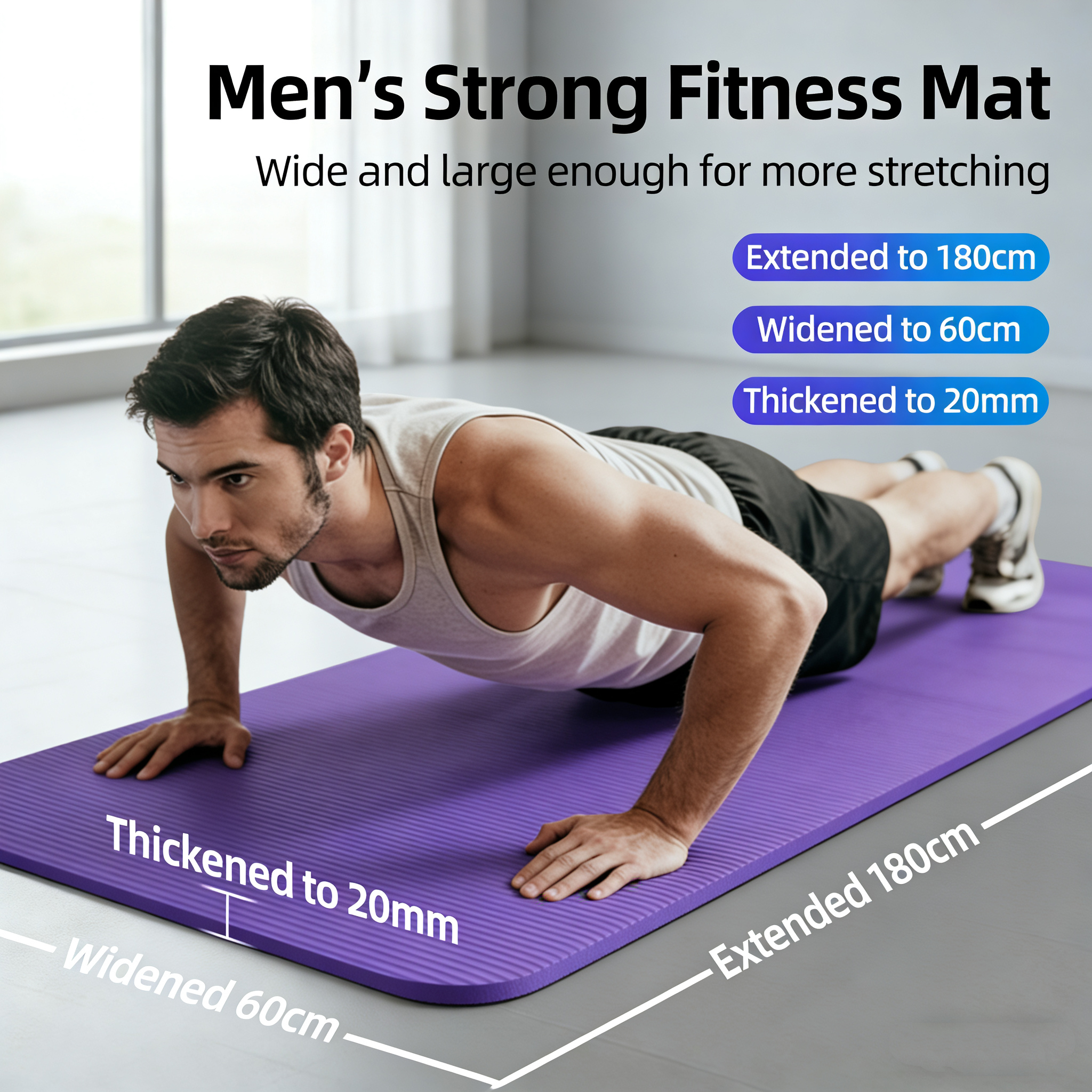 15-20MM Thick 183×60cm Yoga Ma – обзор и цена Pilates Yoga Mat Thickness