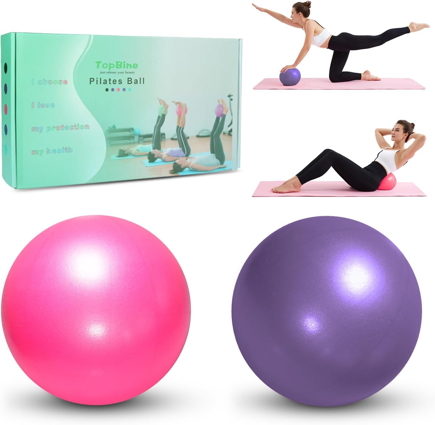 2-Pack Mini Pilates Ball 9