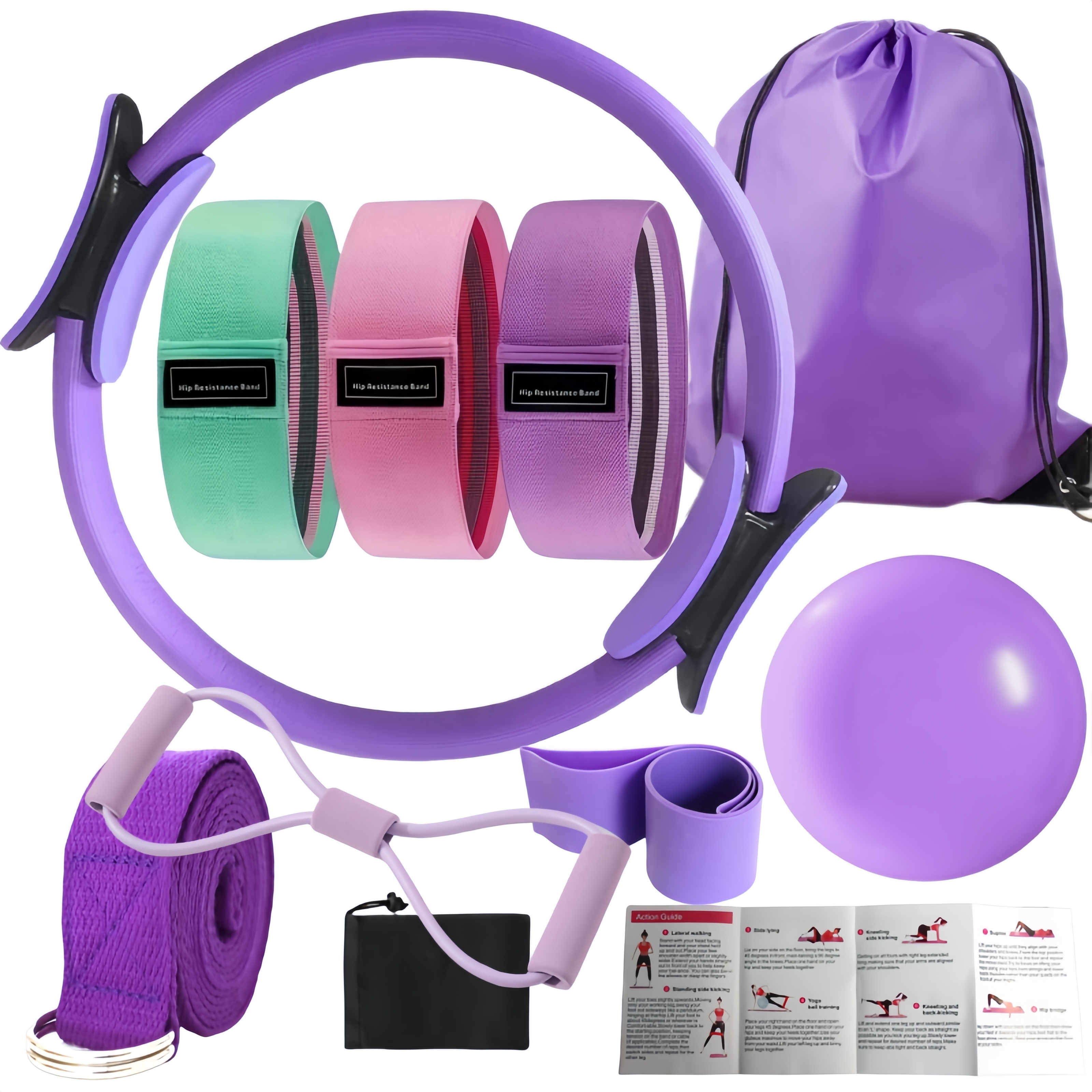10-Piece Pilates Loops Yoga Ki – обзор и цена Pilates Ball Mini