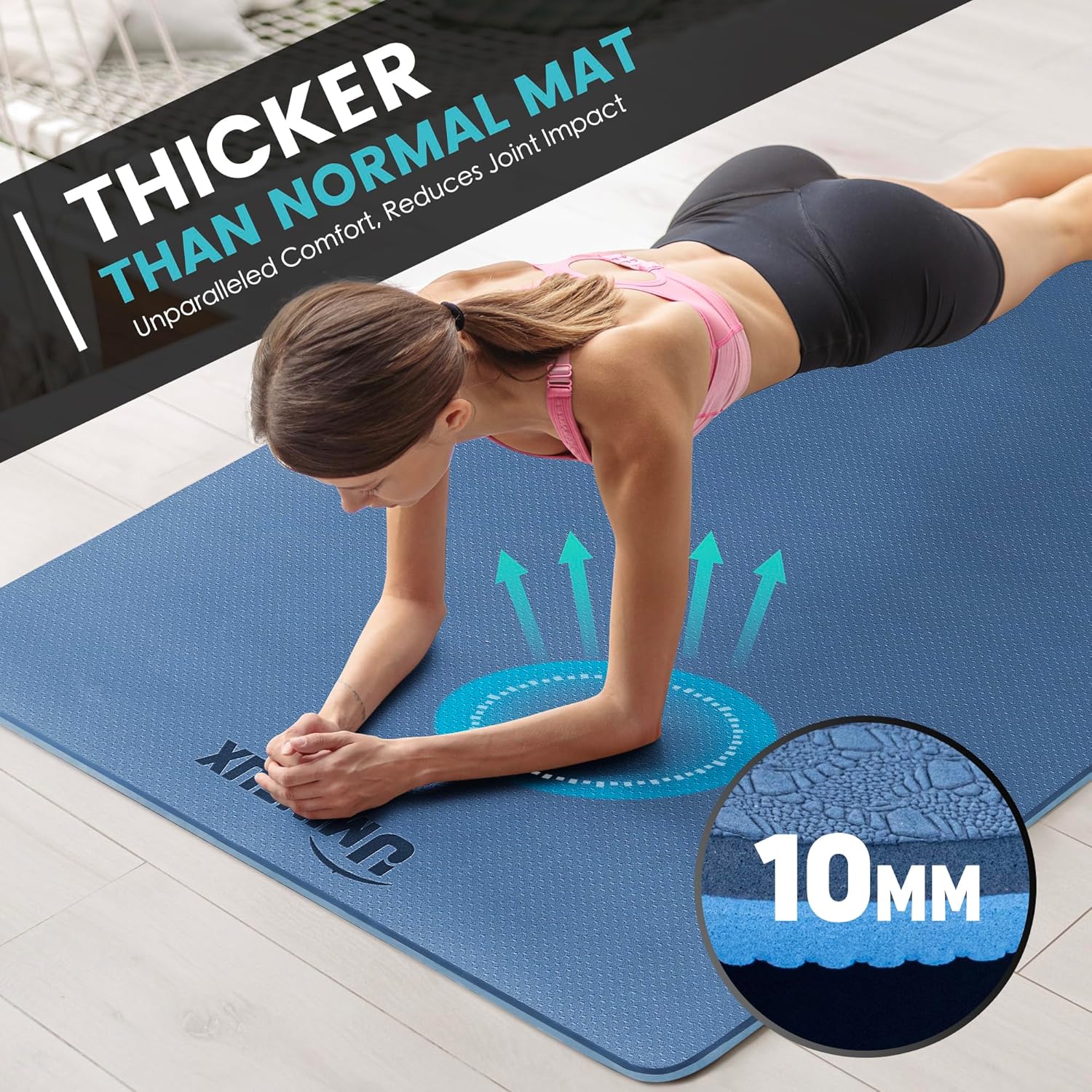Large Yoga Mat 1/4 & 2/5 Inch  – обзор и цена Pilates Yoga Mat Thickness