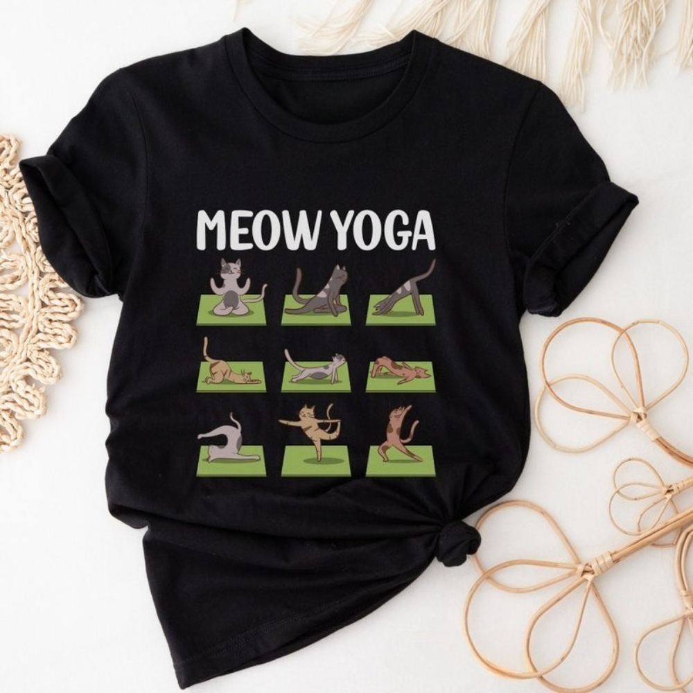 Cat Yoga Shirt Funny Casual Te – обзор и цена Pilates Yoga Instructor