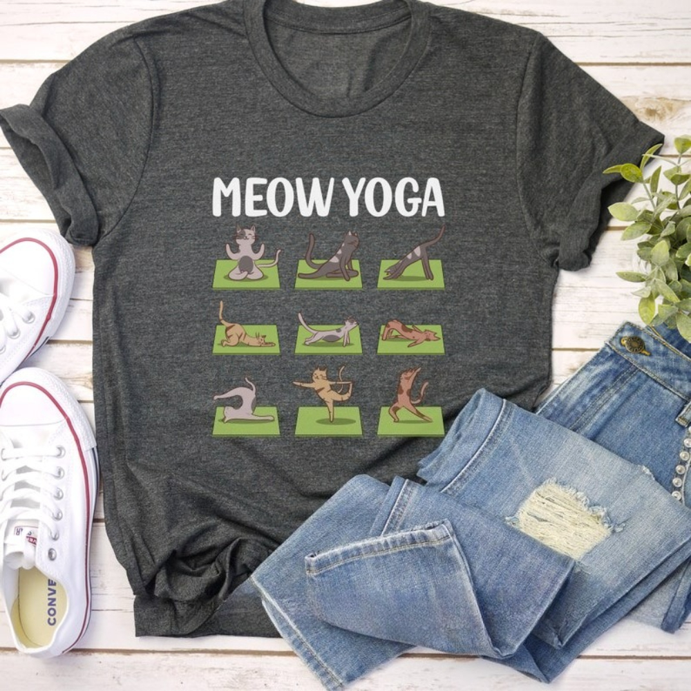 Cat Yoga Shirt Funny Casual Te – обзор и цена Pilates Yoga Instructor