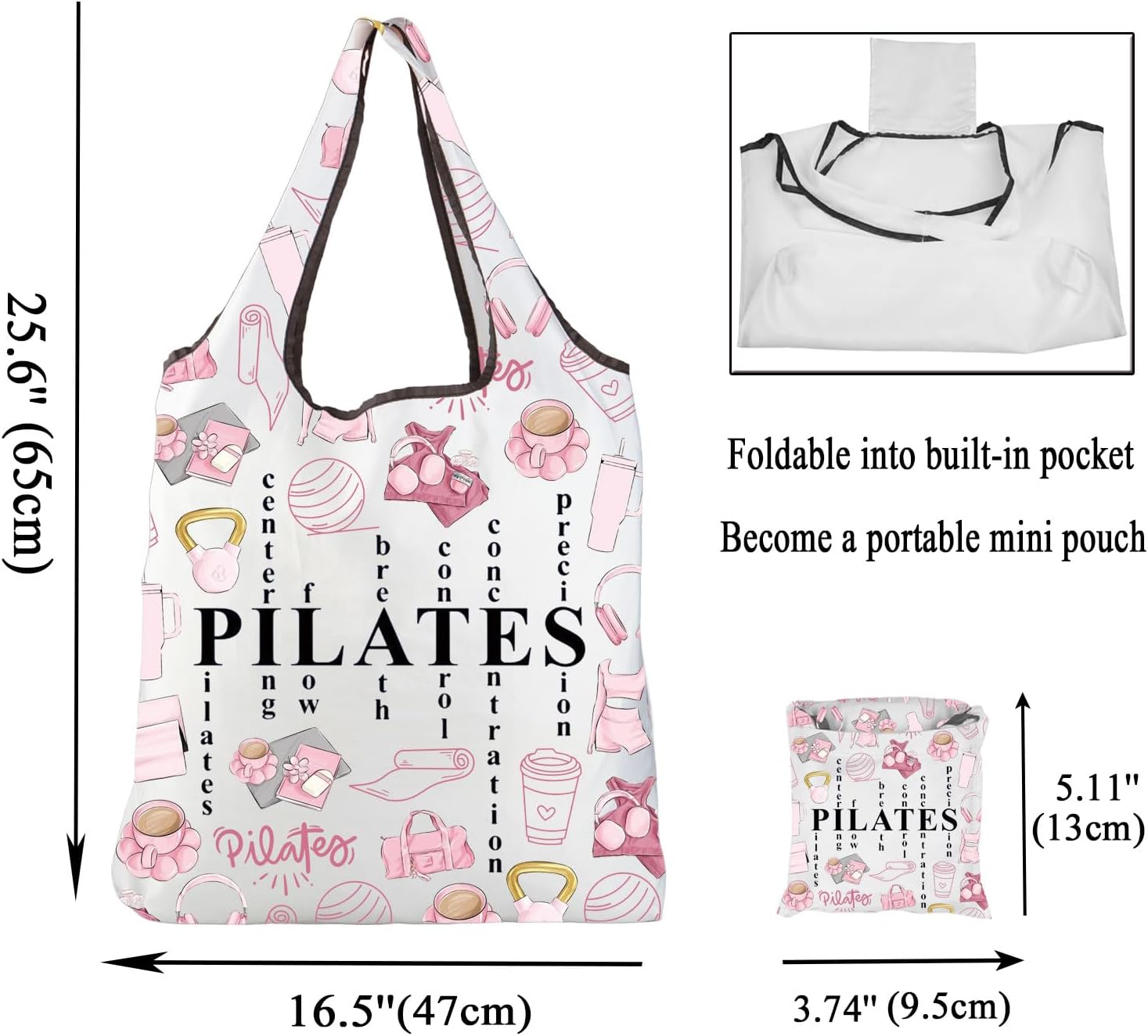Pink Pilates Tote Bag Gifts fo – обзор и цена Pilates Yoga Instructor