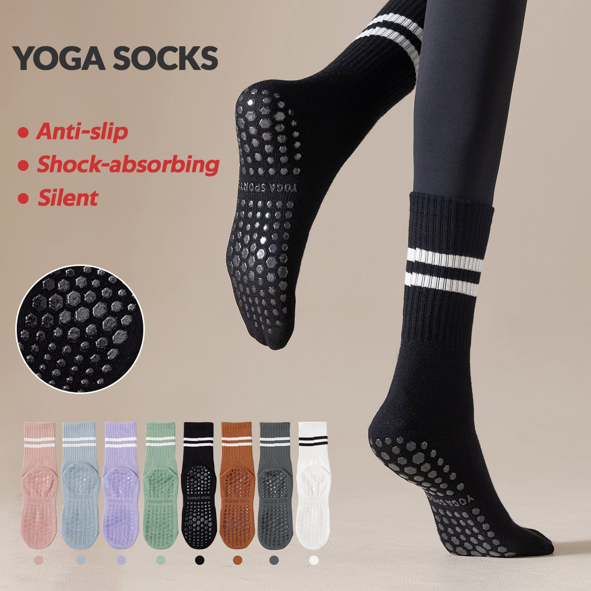 3 Pairs Long Yoga Socks with G – обзор и цена Pilates Yoga Youtube