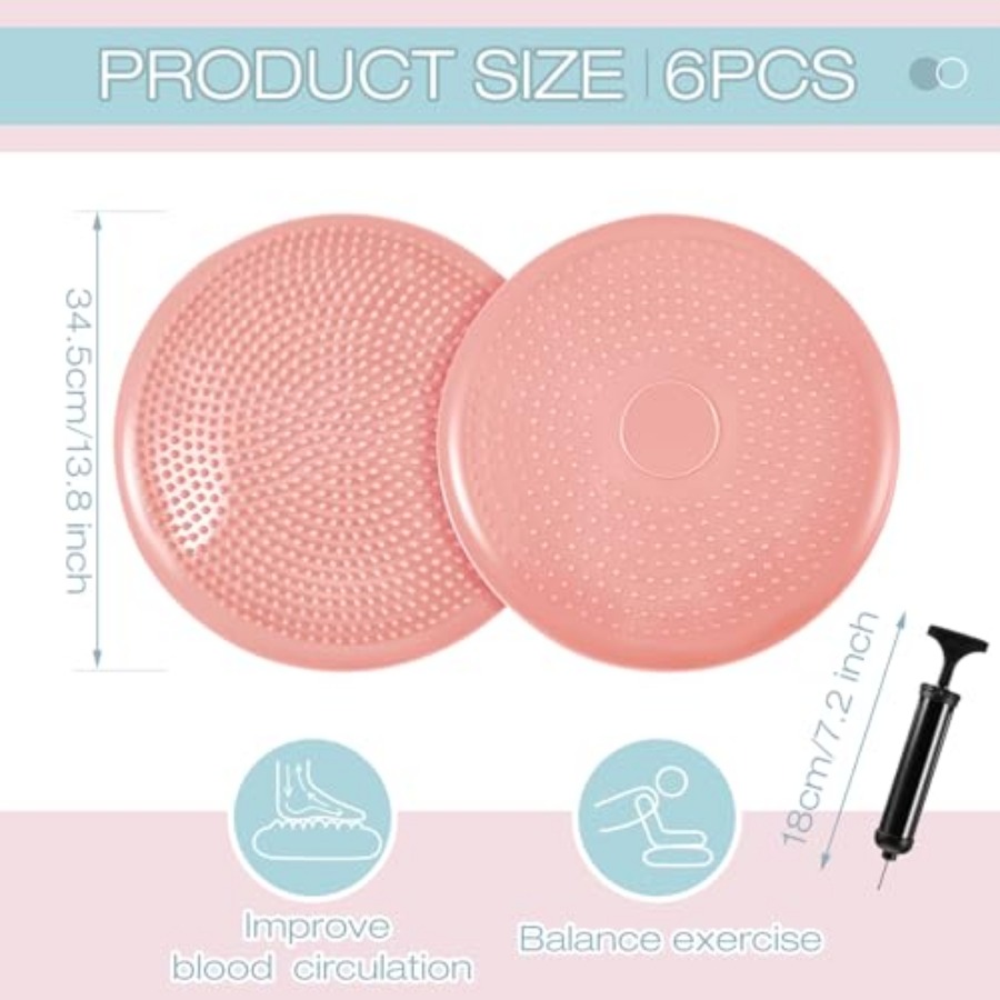 6 Pcs Wiggle Seat Inflated Wob – обзор и цена Exercise Disc Inflatable