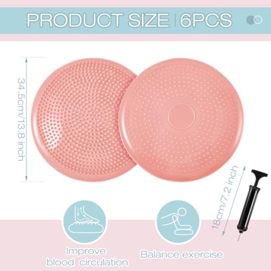 6 Pcs Wiggle Seat Inflated Wob – обзор и цена Exercise Disc Inflatable