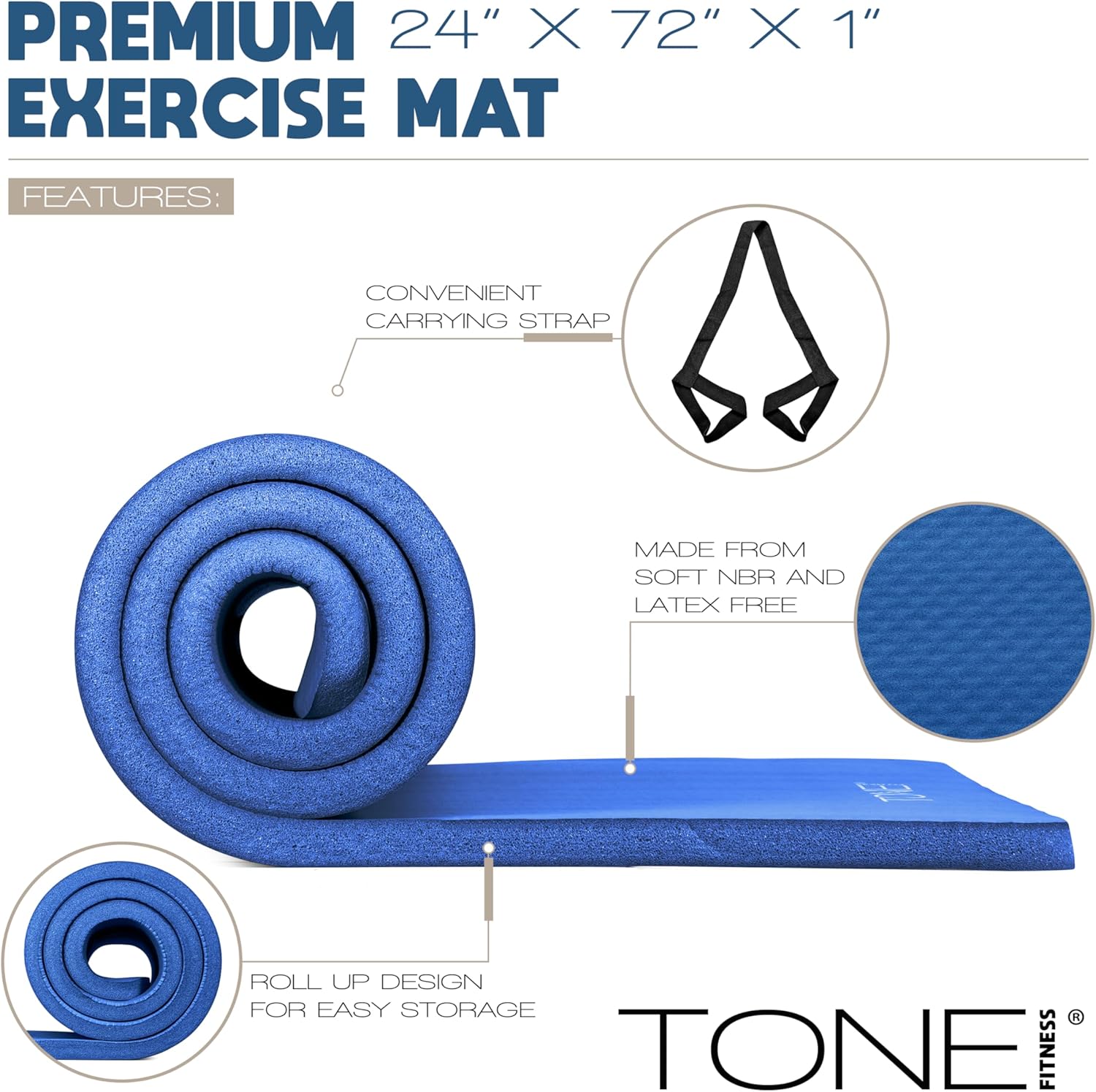1-Inch Thick Yoga Mat, High-De – обзор и цена Pilates Yoga Mat Thickness